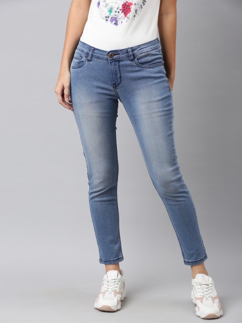 

Provogue Women Blue Skinny Fit Mid-Rise Clean Look Stretchable Jeans