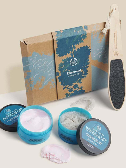 

THE BODY SHOP Peppermint Sustainable Pedicure Set 100 ml each, Blue