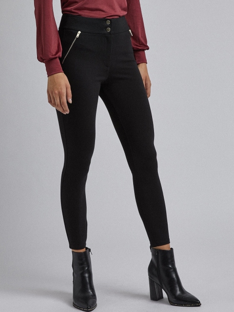 

DOROTHY PERKINS Women Black Regular Fit Solid Trousers