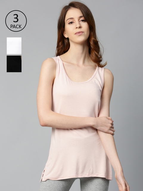 

DOROTHY PERKINS Women Pack Of 3 Solid Innerwear Vests 56329304, Pink