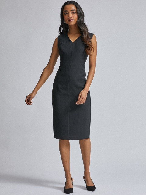 

DOROTHY PERKINS Petite Women Black Solid Sheath Dress