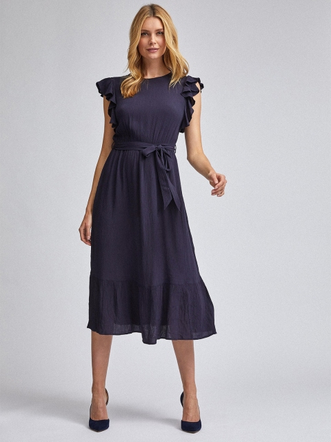 

DOROTHY PERKINS Women Navy Blue Solid A-Line Dress