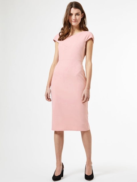 

DOROTHY PERKINS Women Peach-Coloured Solid Sheath Dress