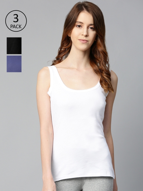 

DOROTHY PERKINS Women Pack of 3 Solid Innerwear Vests 56329413, White