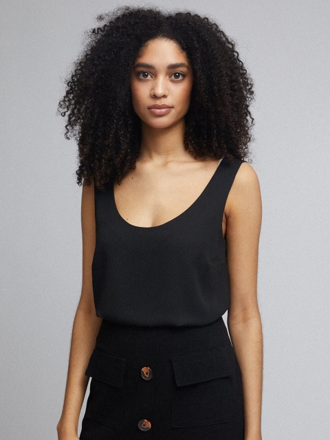 

DOROTHY PERKINS Women Black Solid Top
