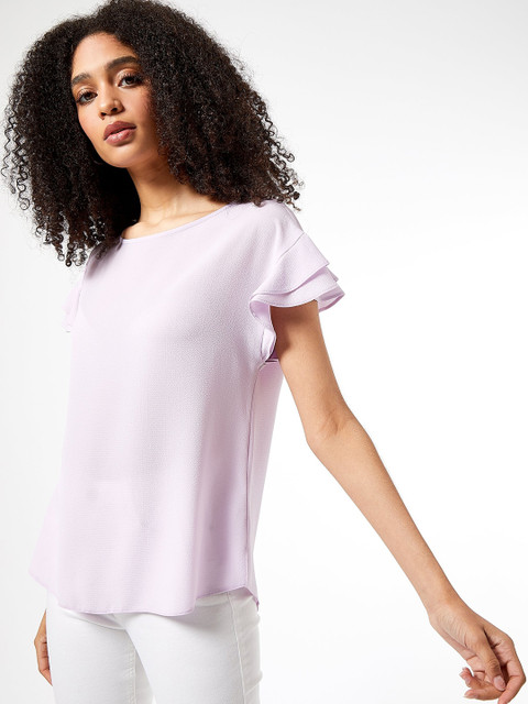 

DOROTHY PERKINS Women Lavender Solid Top