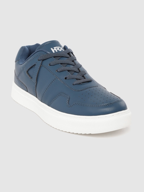 

HRX by Hrithik Roshan Men Navy Blue Perforated Skate Street Sneakers