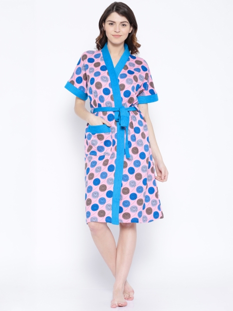 

Sand Dune Pink Floral Print Bathrobe