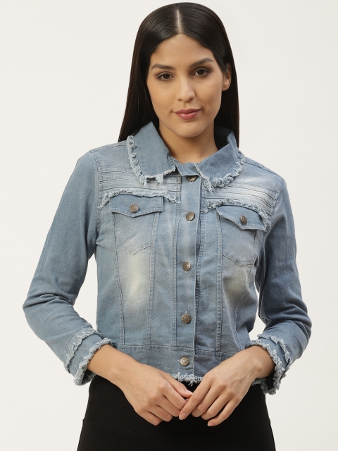 

ANTS Women Blue Washed Denim Jacket