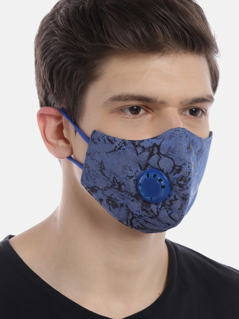 

LUXURAZI Unisex Blue Printed Reusable 5-Layer Protective Outdoor Mask