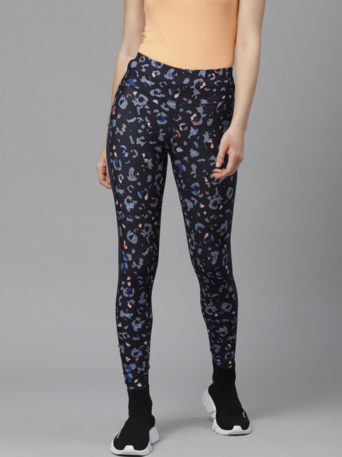 

Marks & Spencer Women Navy Blue & Grey Printed Tights
