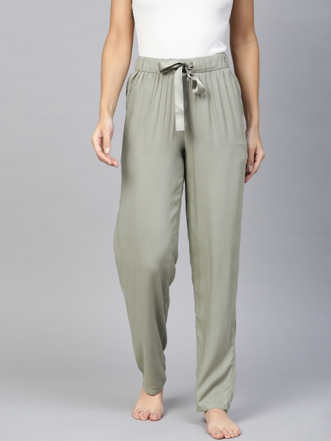 

Marks & Spencer Women Green Solid Lounge Pants