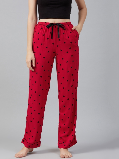 

Marks & Spencer Women Red & Black Polka Dots Printed Lounge Pants