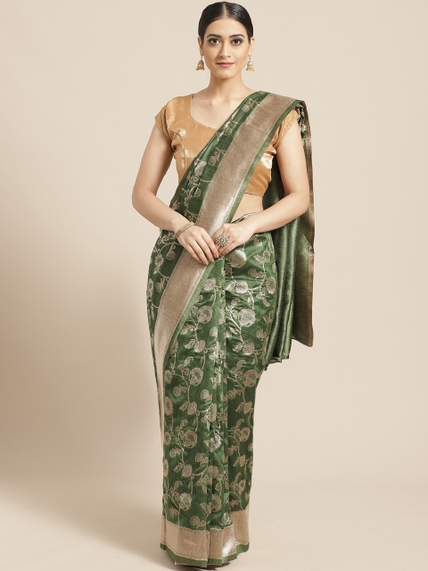 

PACHE Green & Golden Zari Woven Design Banarasi Saree