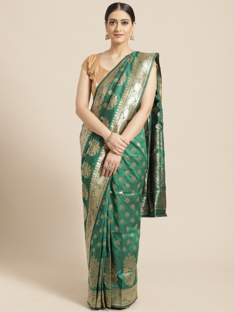 

PACHE Green & Golden Zari Woven Design Banarasi Saree