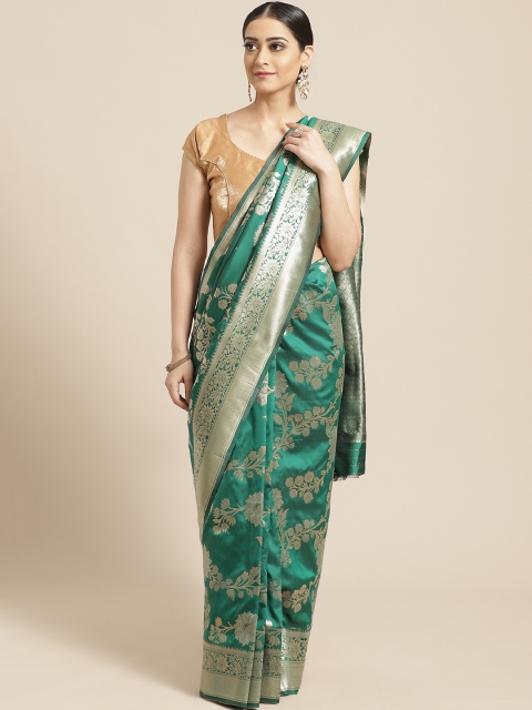 

PACHE Green & Golden Zari Woven Design Banarasi Saree