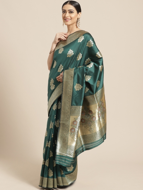 

PACHE Green & Golden Zari Woven Design Banarasi Saree