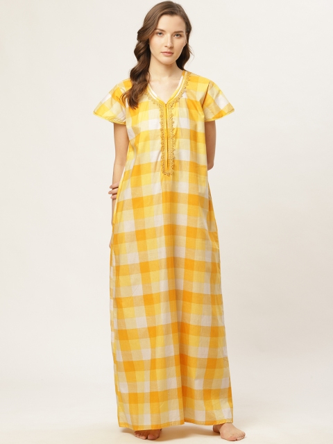 

Sweet Dreams Yellow & White Checked Nightdress