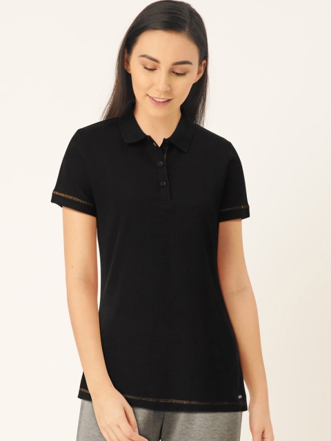 

Sweet Dreams Women Black Solid Lounge T-shirt