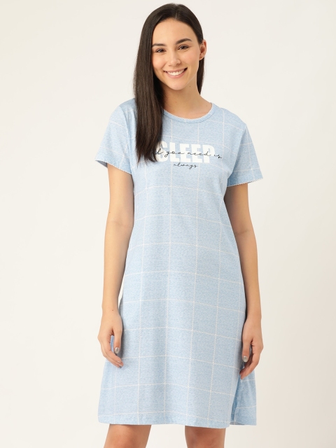 

Sweet Dreams Blue & White Checked Nightdress
