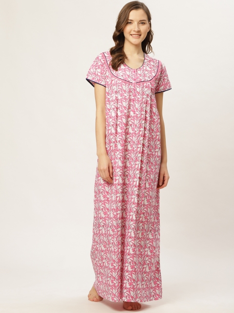 

Sweet Dreams Pink & White Printed Nightdress
