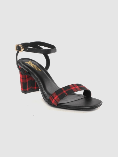 

Roadster Women Black & Red Checked Block Heels