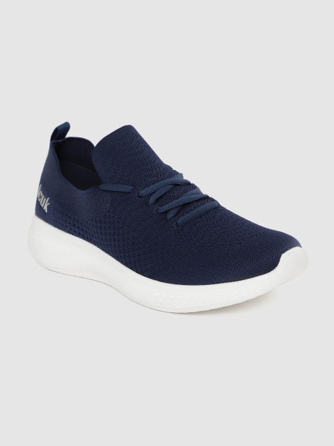 

French Connection Men Navy Blue Woven Design Walking Shoes