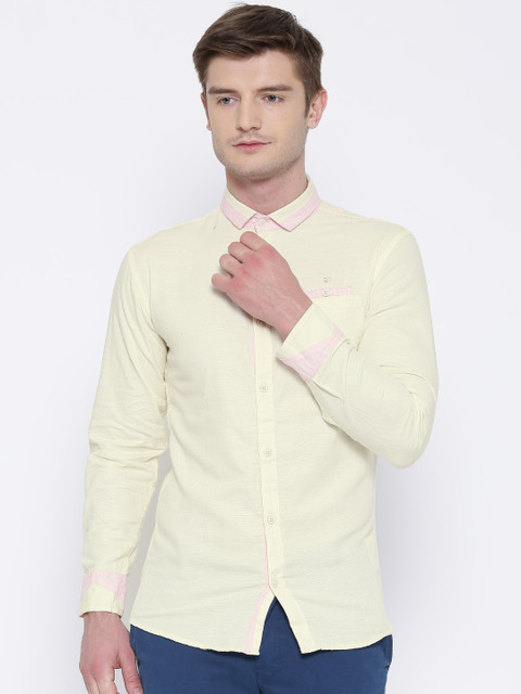 

FIFTY TWO Cream-Coloured Casual Shirt