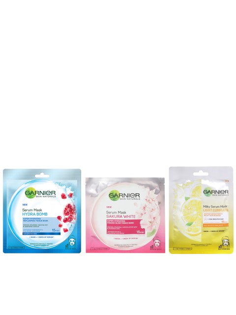 

Garnier Skin Naturals Set of 3 Serum Mask, Blue