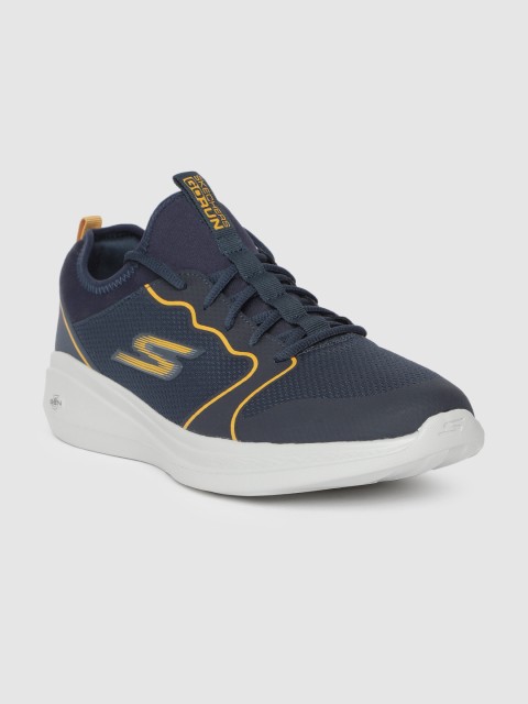 

Skechers Men Navy & Yellow Blue Go Run Fast Training Shoes, Navy blue