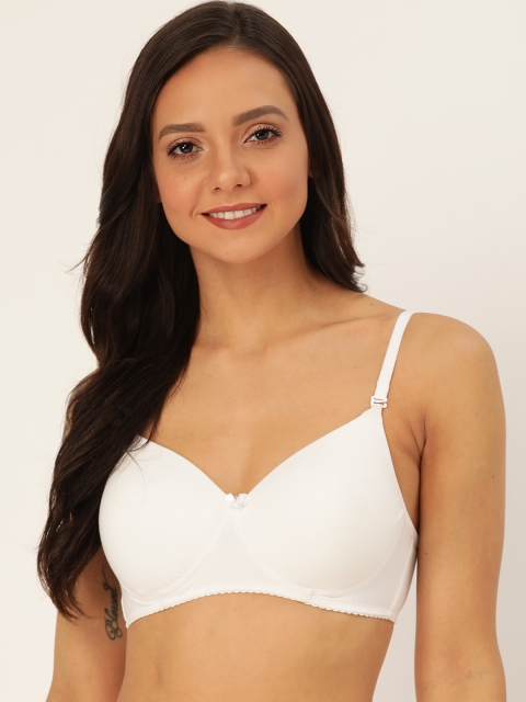 

Lady Lyka White Solid Non-Wired Lightly Padded T-shirt Bra WHITE-ROSENU