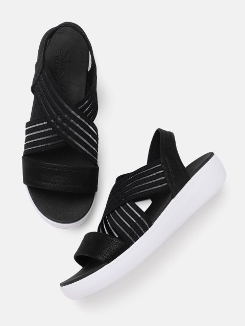 

Skechers Women Black LIGHT STAR - SOLAR POWER Woven Design Sandals