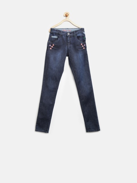 

Palm Tree by Gini & Jony Girls Navy Washed Stretchable Jeans, Navy blue