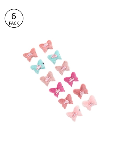 

Golden Peacock Girls Set of 6 Pink & Blue Fur Alligator Hair Clip