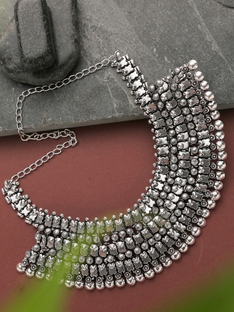 

Infuzze Silver-Plated Choker Necklace