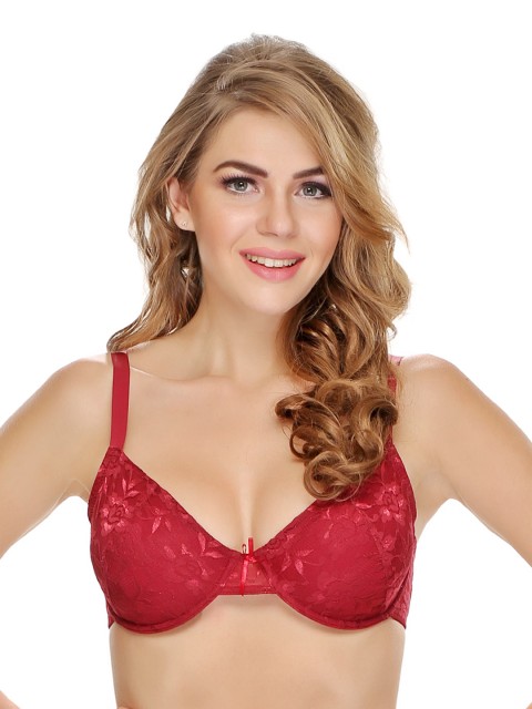 

Clovia Maroon Lace Bra BR0385P0940C