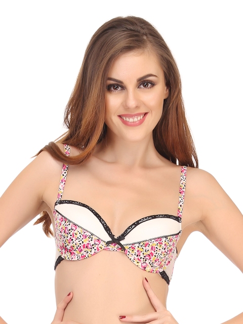 

Clovia Beige Printed Push-Up Bra BR0459P2436C