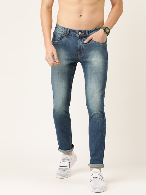 

Flying Machine Men Blue Michael Slim Tapered Fit Mid-Rise Clean Look Stretchable Jeans