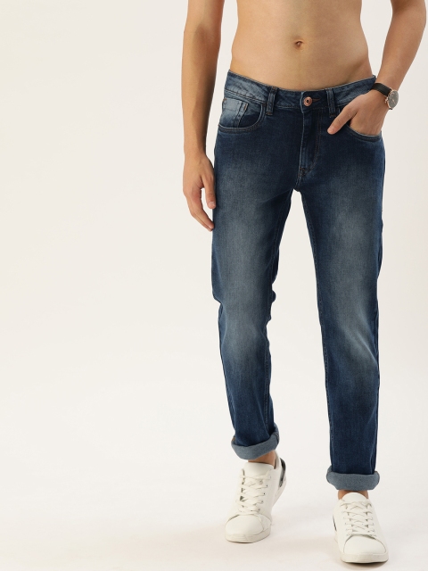 

Flying Machine Men Blue Tapered Fit Mid-Rise Clean Look Stretchable Jeans