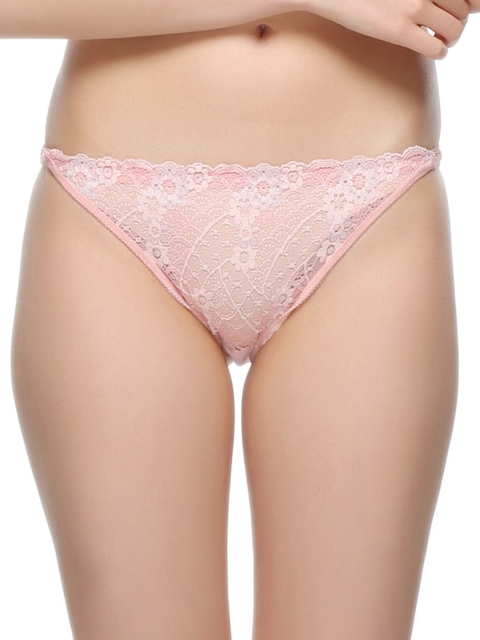 

Clovia Pink Lace Bikini Briefs PN0502P22XL