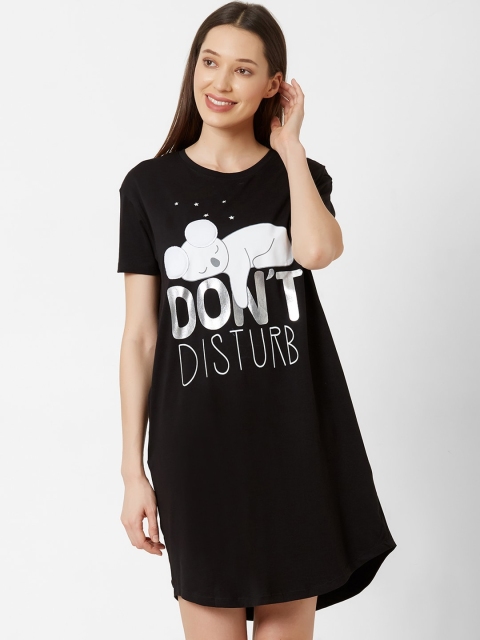 

Sweet Dreams Black & White Printed Nightdress