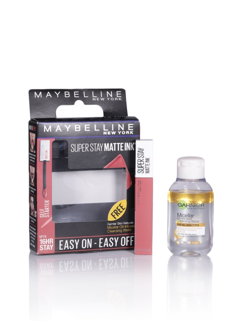 

Maybelline Superstay Matte Ink Lipstick & Garnier Micellar Oil-Infused Cleansing Water, Black