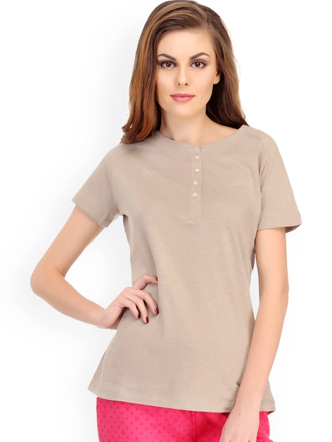 

Clovia Beige Lounge Top LT0101P24XL