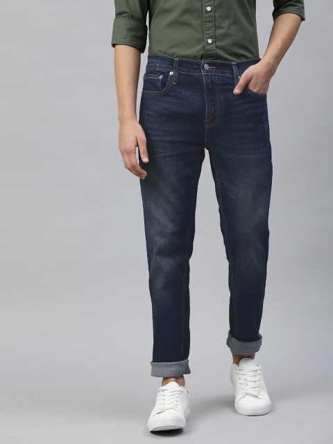 

Denizen From Levis Men Navy Blue Skinny Fit Mid-Rise Clean Look Stretchable Jeans