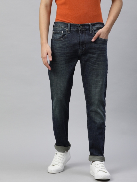 

Denizen From Levis Men Blue 286 Slim Tapered Fit Mid-Rise Clean Look Stretchable Jeans