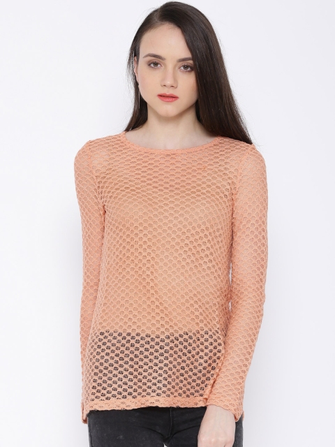 

Vero Moda Peach-Coloured Open Knit Top