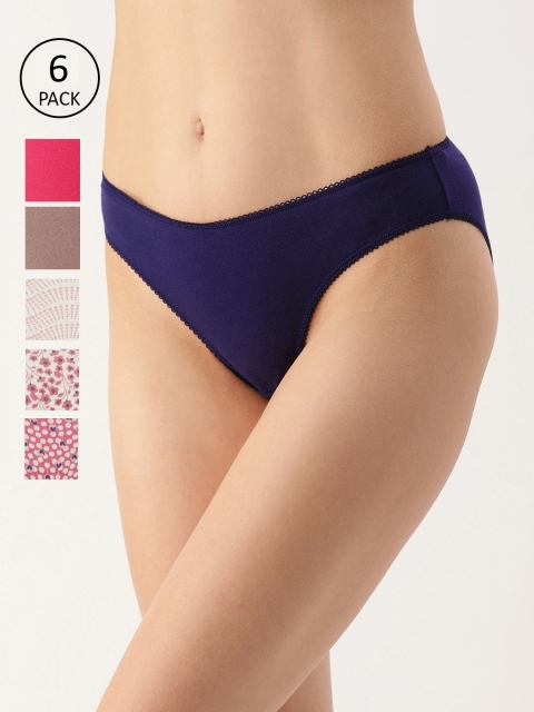

Amante Women Pack of 6 Bikini Briefs, Navy blue