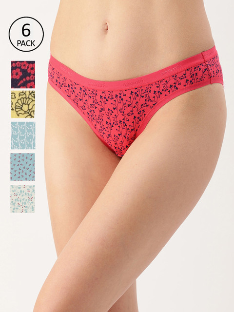 

Amante Women Pack of 6 Printed Briefs, Blue