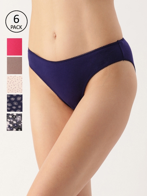 

Amante Women Pack of 6 Bikini Briefs, Navy blue