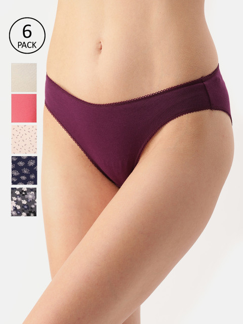 

Amante Women Pack of 6 Bikini Briefs, Navy blue